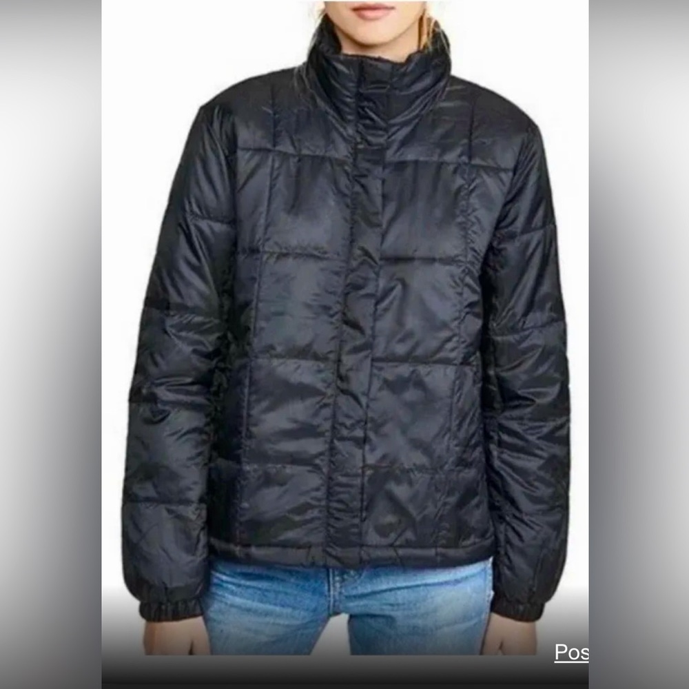 Madewell packable puffer black XS